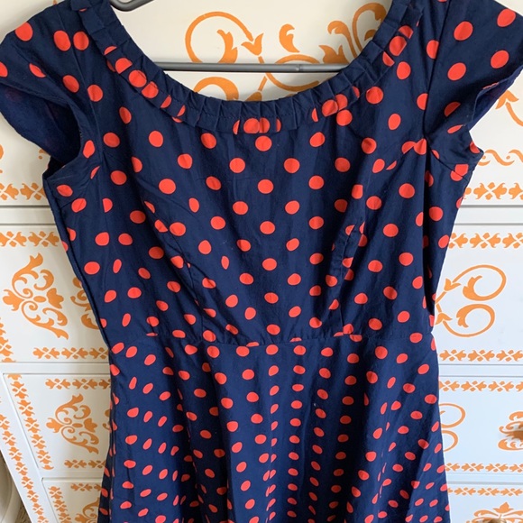 Cotton polka dot dress (handmade) - Picture 2 of 4